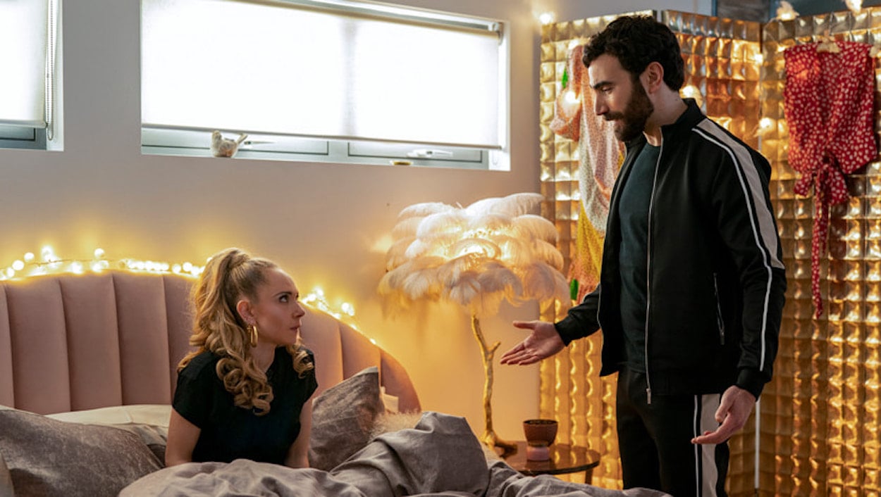 Juno Temple and Brett Goldstein in 'Ted Lasso.' The hair and makeup designer for 'Ted Lasso' included Easter eggs for several characters in the first two seasons, and teased more for Season 3.