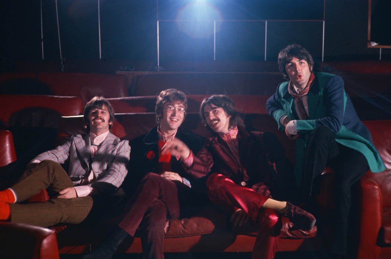 The Beatles in a theater in 1967.