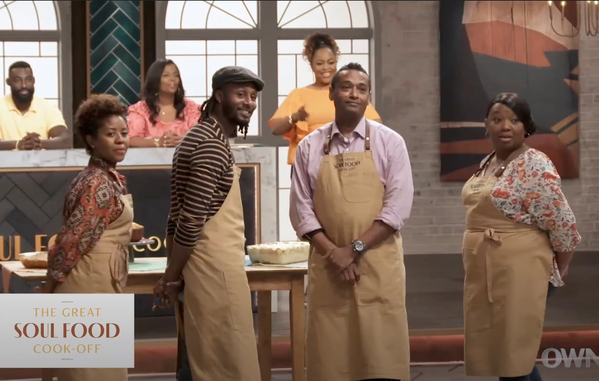 The cast of The Great Soul Food Cook-Off films the first episode