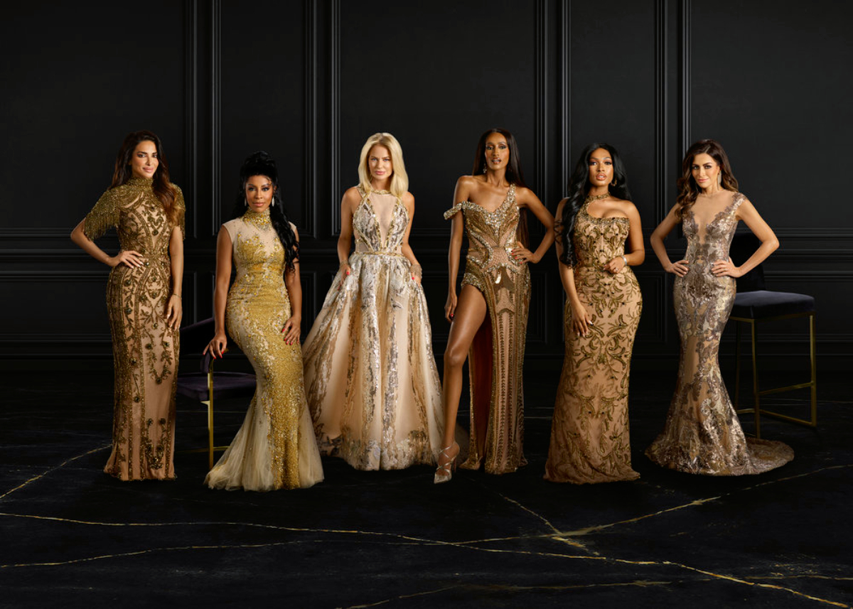 'The Real Housewives of Dubai' features Caroline Stanbury, seen here standing with the rest of the cast.
