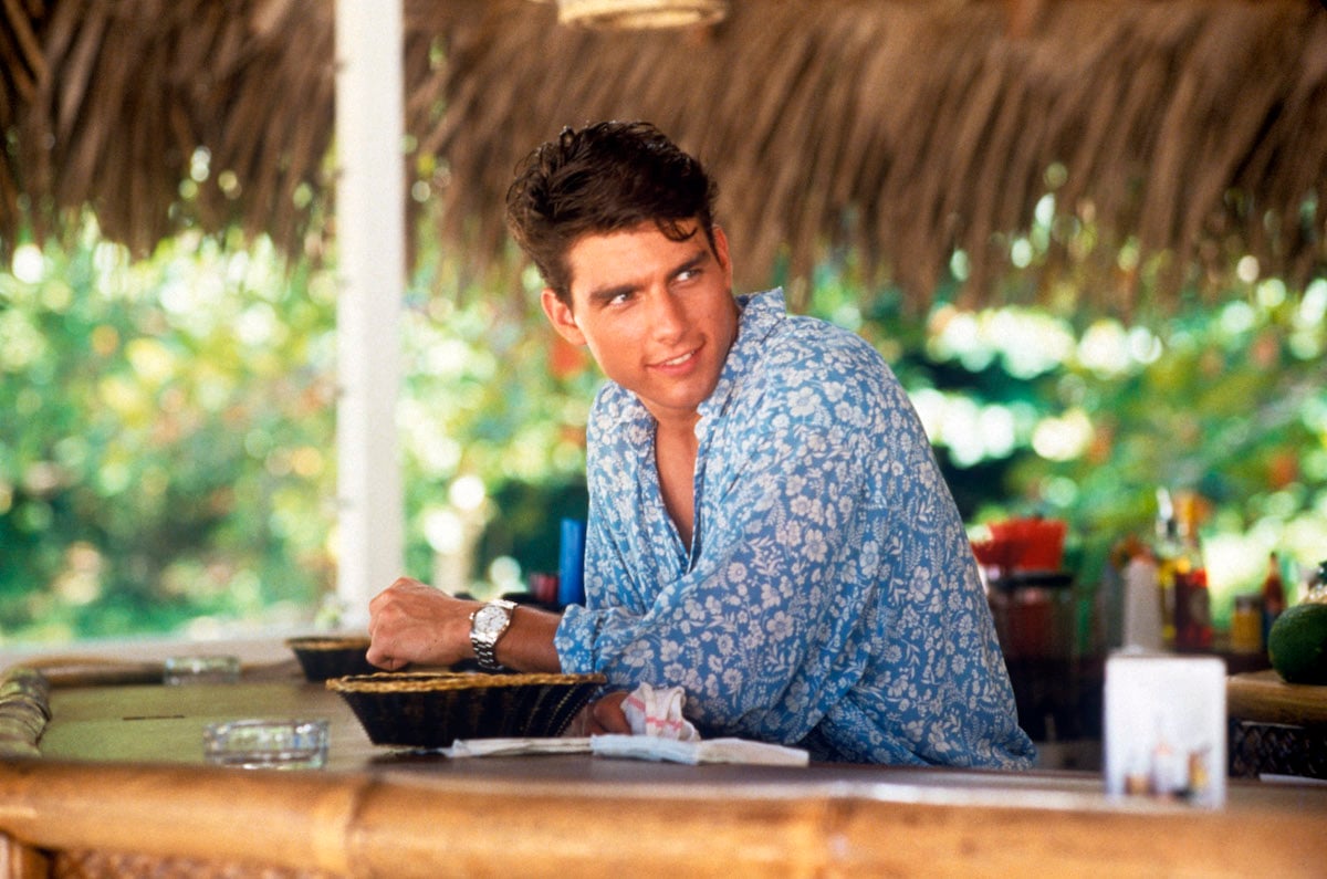 Actor Tom Cruise as a barman in the 1988 film Cocktail