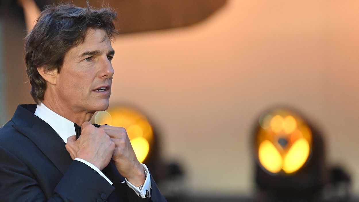 Tom Cruise attends the U.K. premiere of 'Top Gun: Maverick.' Cruise's high-flying sequel could be grounded by a copyright lawsuit against Paramount, though a legal expert believes the studio has a strong case.