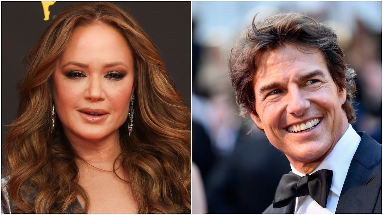 Leah Remini attends the 2019 Creative Arts Emmy Awards; Tom Cruise attends the Royal Film Performance and UK Premiere of 'Top Gun: Maverick.' Cruise got called out by Remini on Twitter for his role in the Church of Scientology.