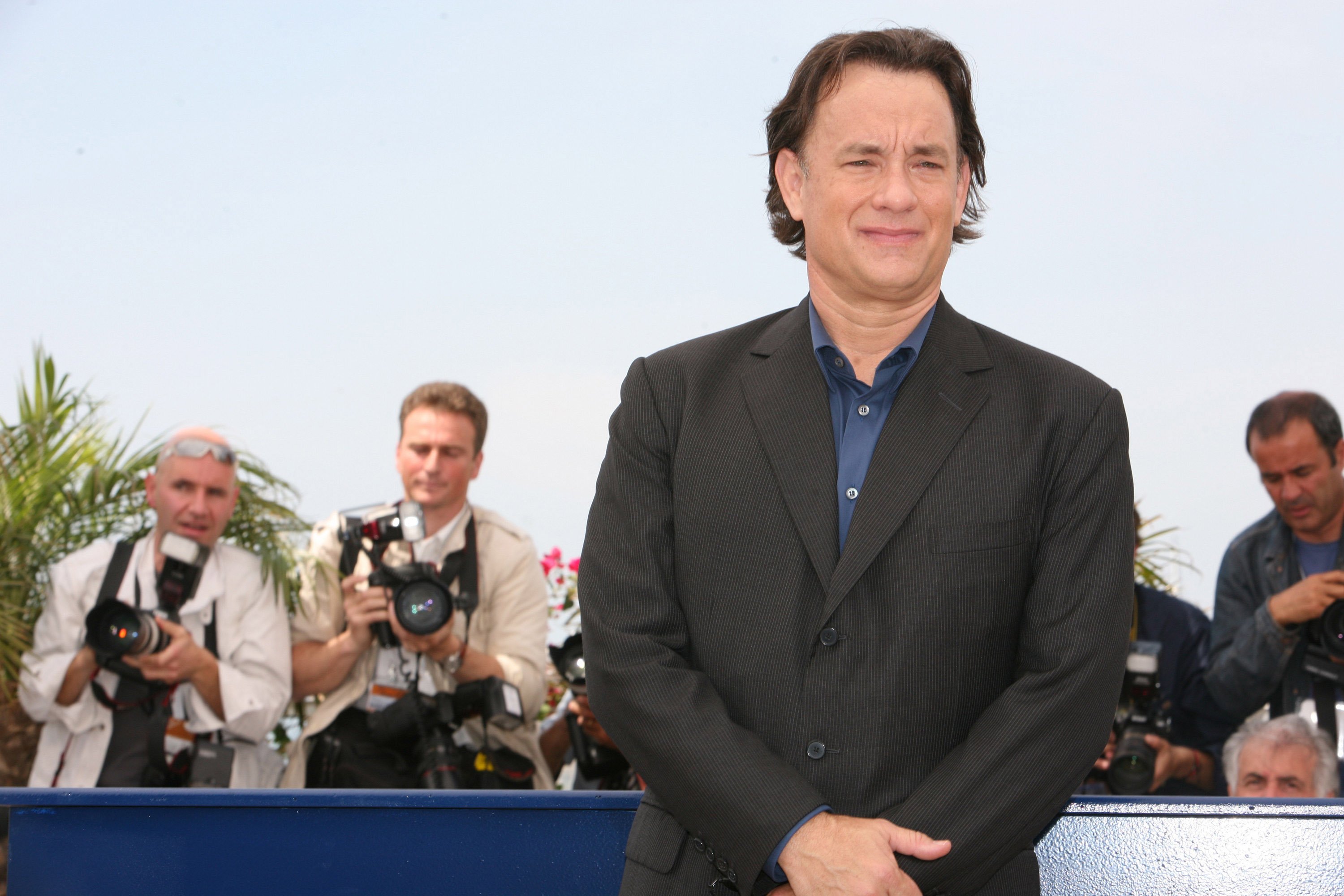 Tom Hanks attends the photocall for the movie The Da Vinci Code at the 2006 Cannes film festival