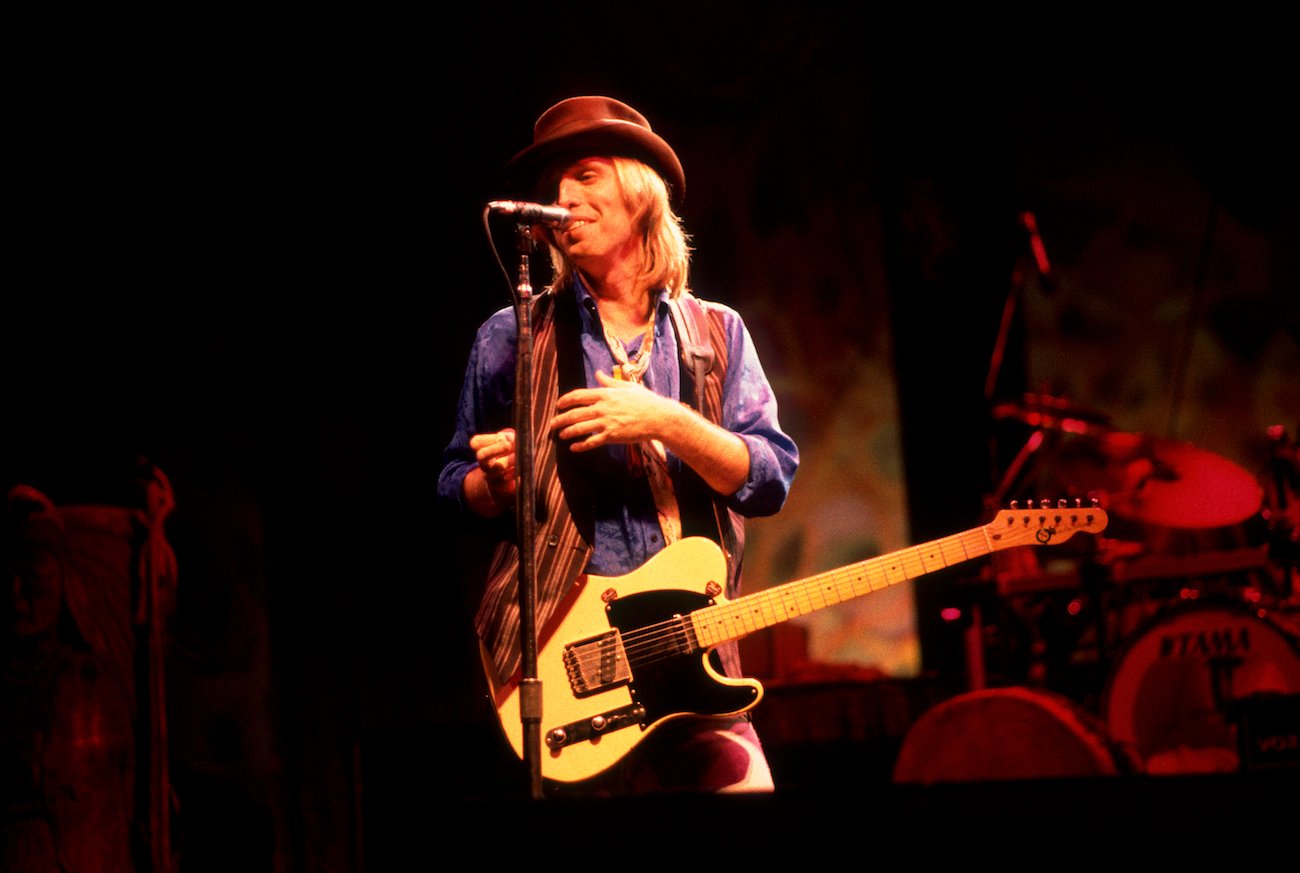 Tom Petty performing at the Poplar Creek Music Theater in 1987.