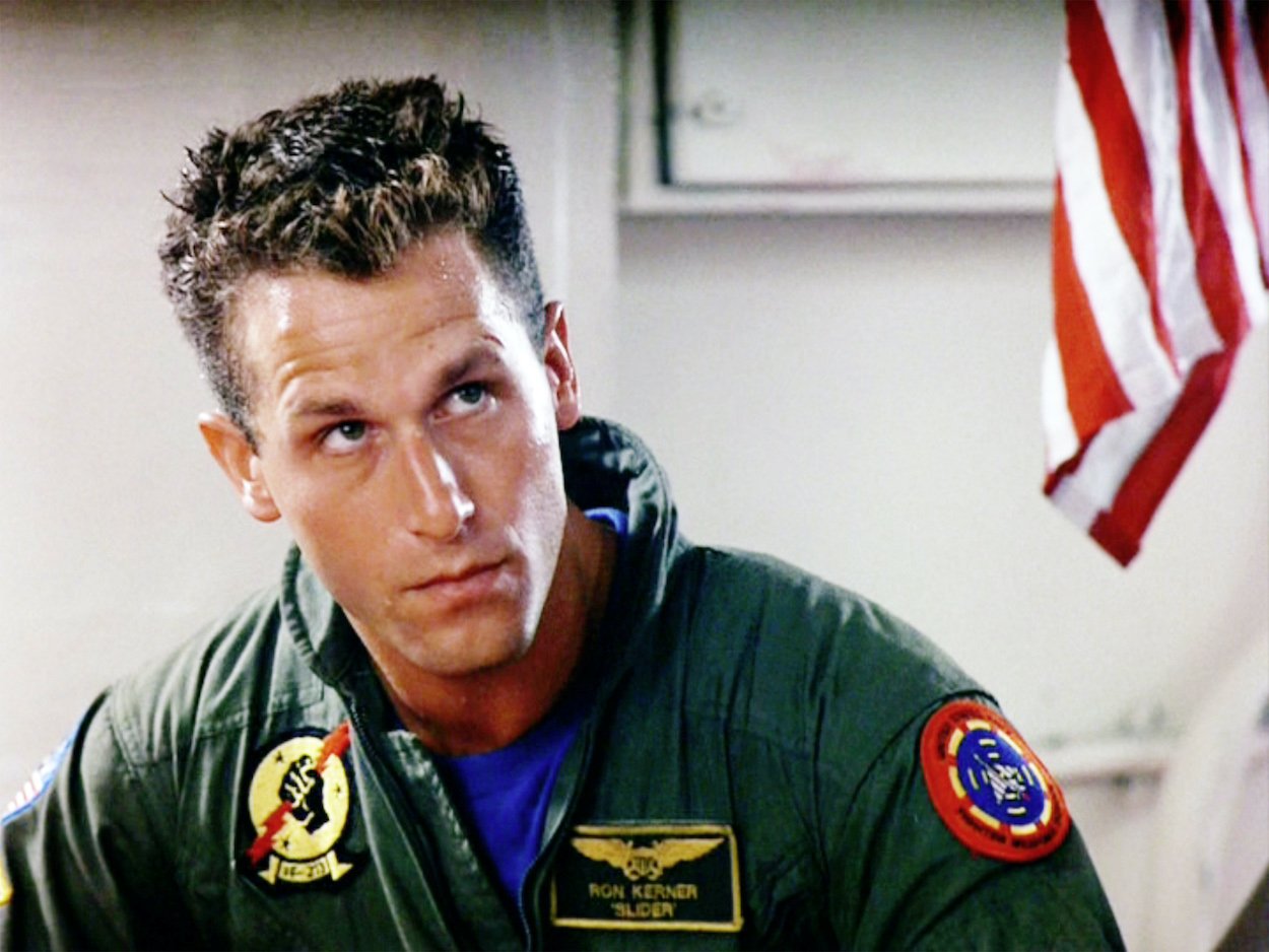 Rick Rossovich as Ron "Slider" Kerner in 'Top Gun.' Slider doesn't appear in 'Top Gun: Maverick,' but Rossovich has a post-navy storyline for his character in his head.