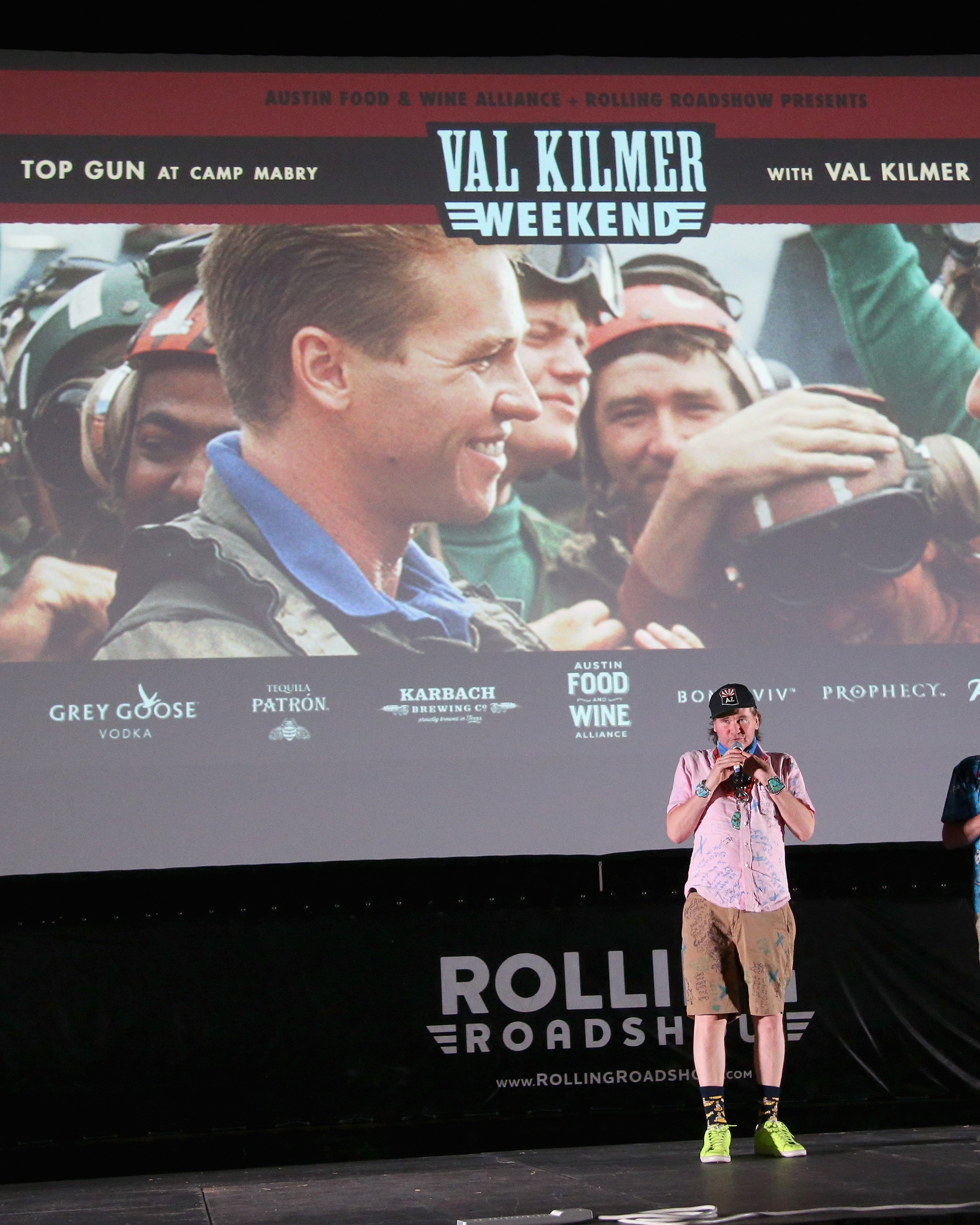 Val Kilmer, who plays Iceman, introduces a special screening of 'Top Gun'