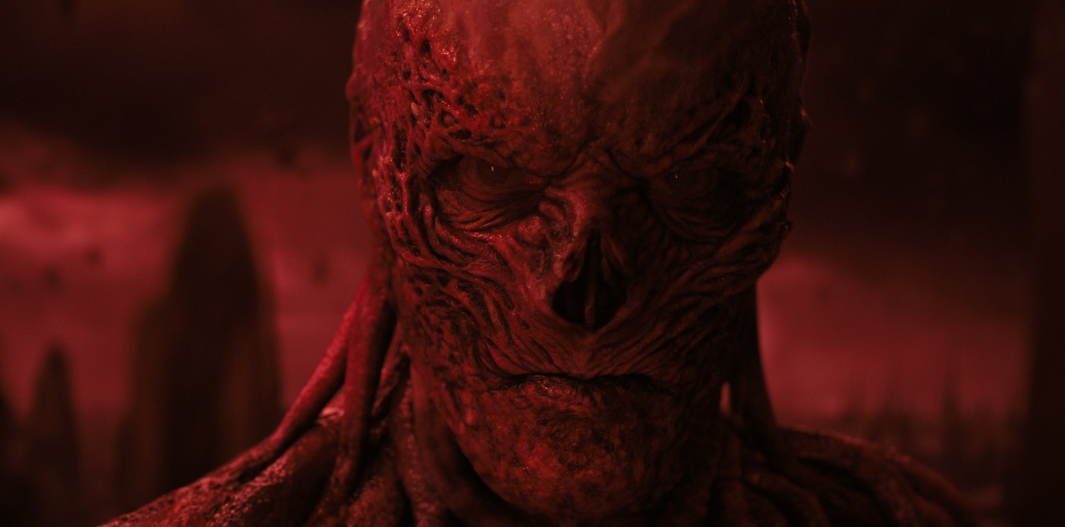 A close-up of Vecna's face in 'Stranger Things' Season 4