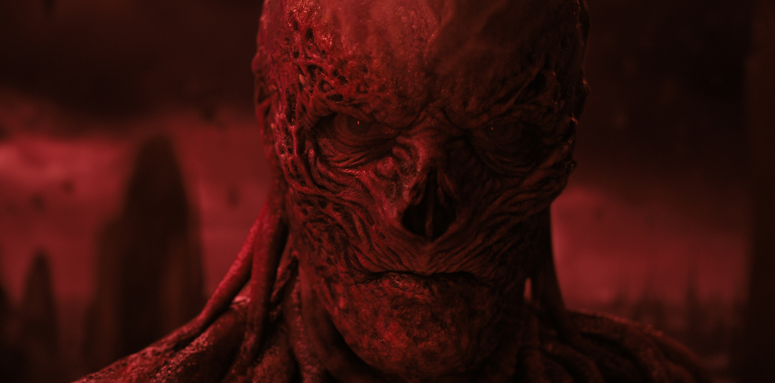 A close-up of Vecna's face in 'Stranger Things' Season 4
