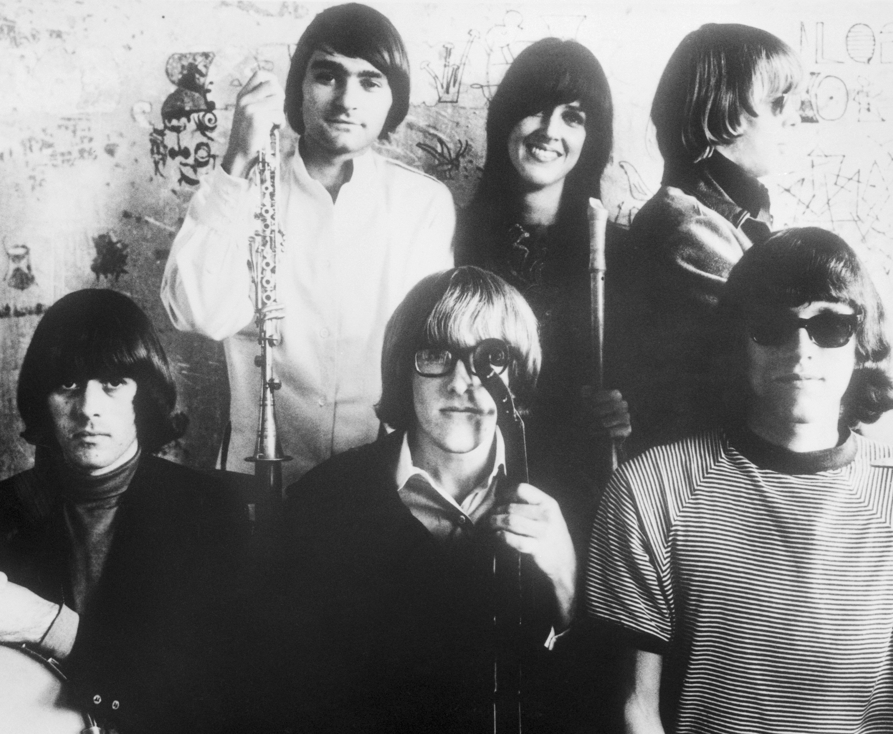 Jefferson Airplane in black-and-white during the "White Rabbit" and "Somebody to Love" era