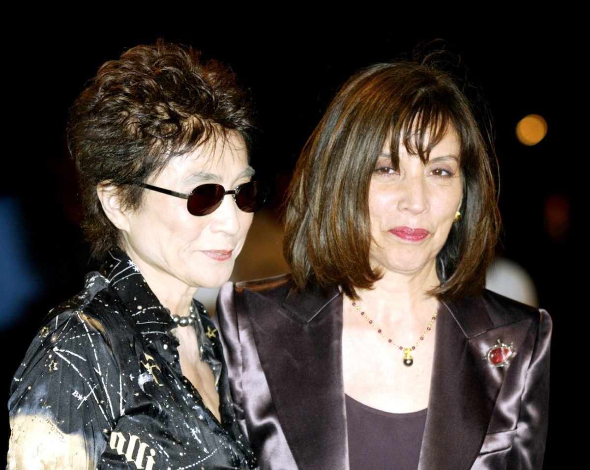 Yoko Ono and Olivia Harrison at the premiere of 'Concert for George' in 2003.
