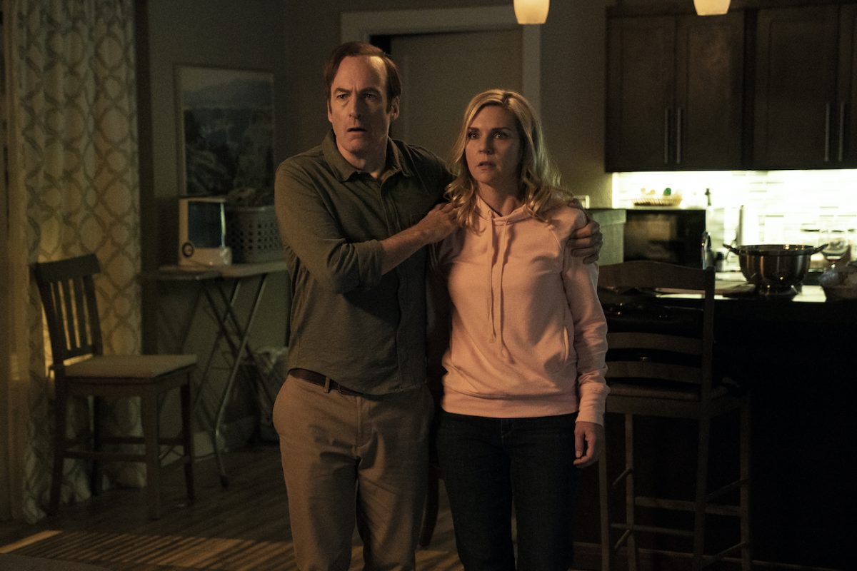 Jimmy McGill (Bob Odenkirk) and Kim Wexler (Rhea Seehorn) looked stunned in the 'Better Call Saul' mid-season finale