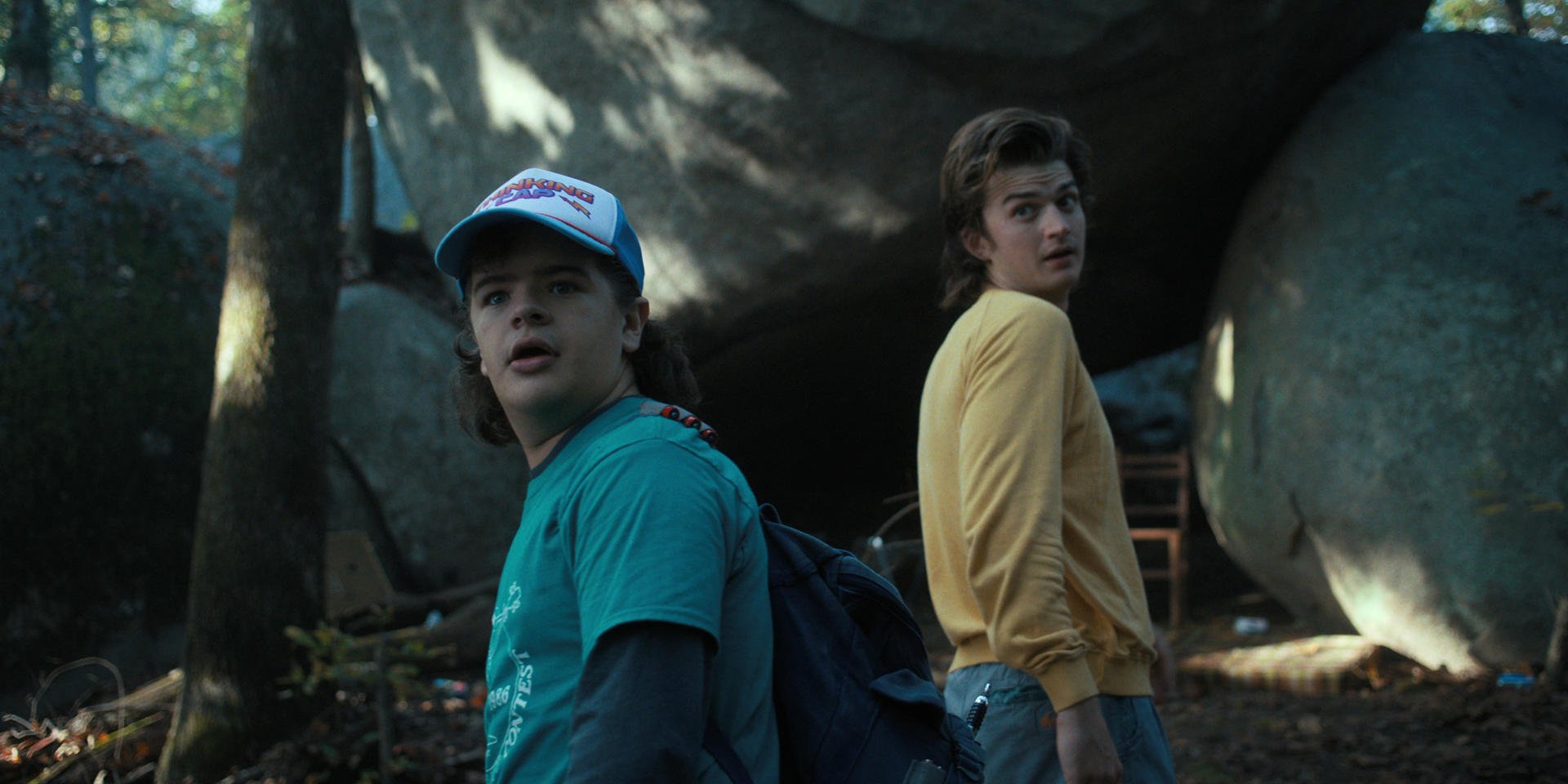 Dustin (Gaten Matarazzo) and Steve (Joe Keery) in 'Stranger Things 4'