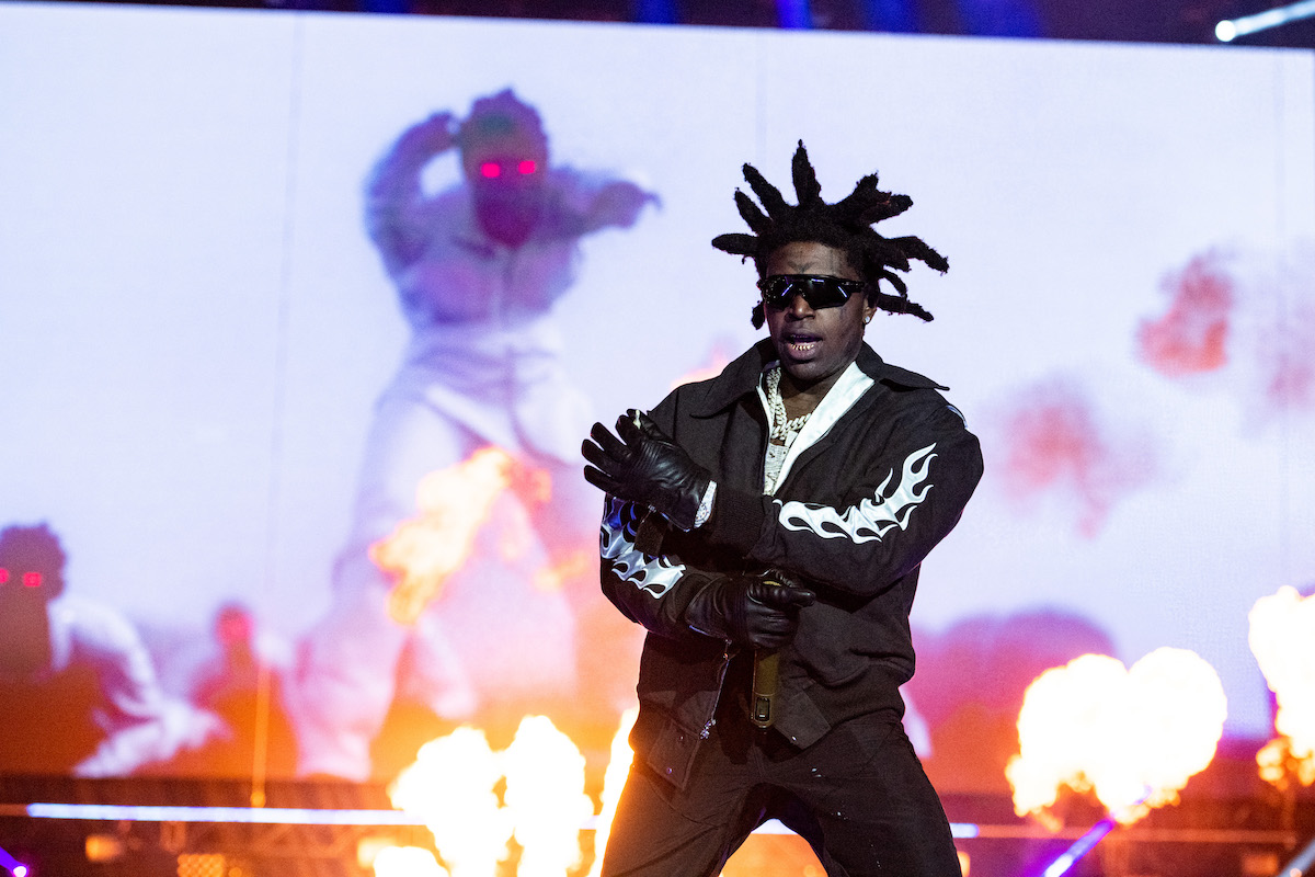 Kodak Black on stage during Rolling Loud at NOS Events Center on Dec. 11, 2021, in San Bernardino, California