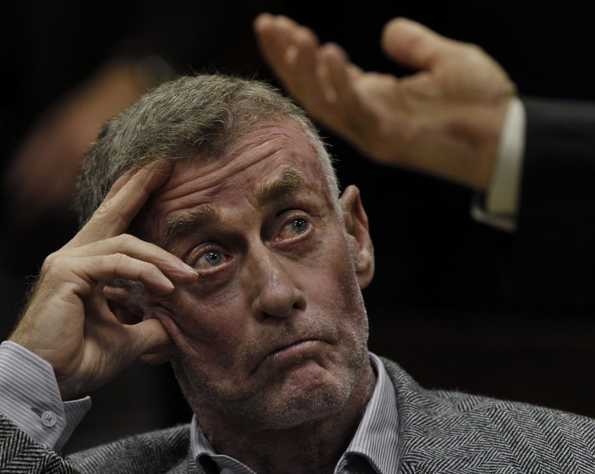Michael Peterson, who won't watch HBO Max's version of 'The Staircase,' in court during his 2011 trial