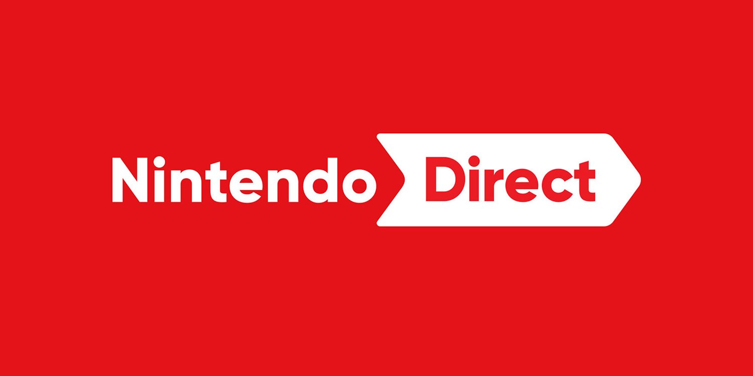 Nintendo Direct logo on a red background