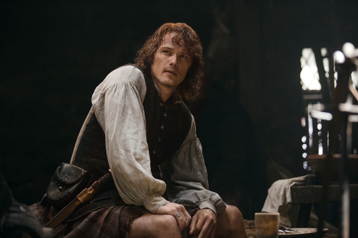 Outlander star Sam Heughan as Jamie Fraser
