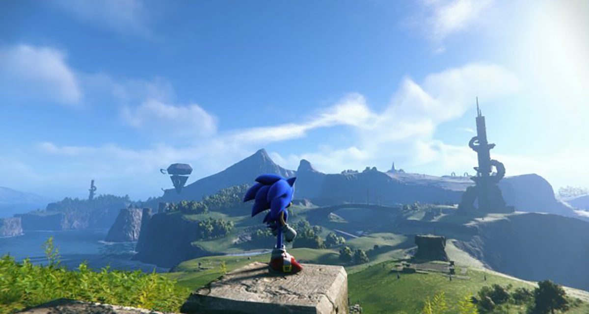 Sonic stands on a clifftop in Sonic Frontiers
