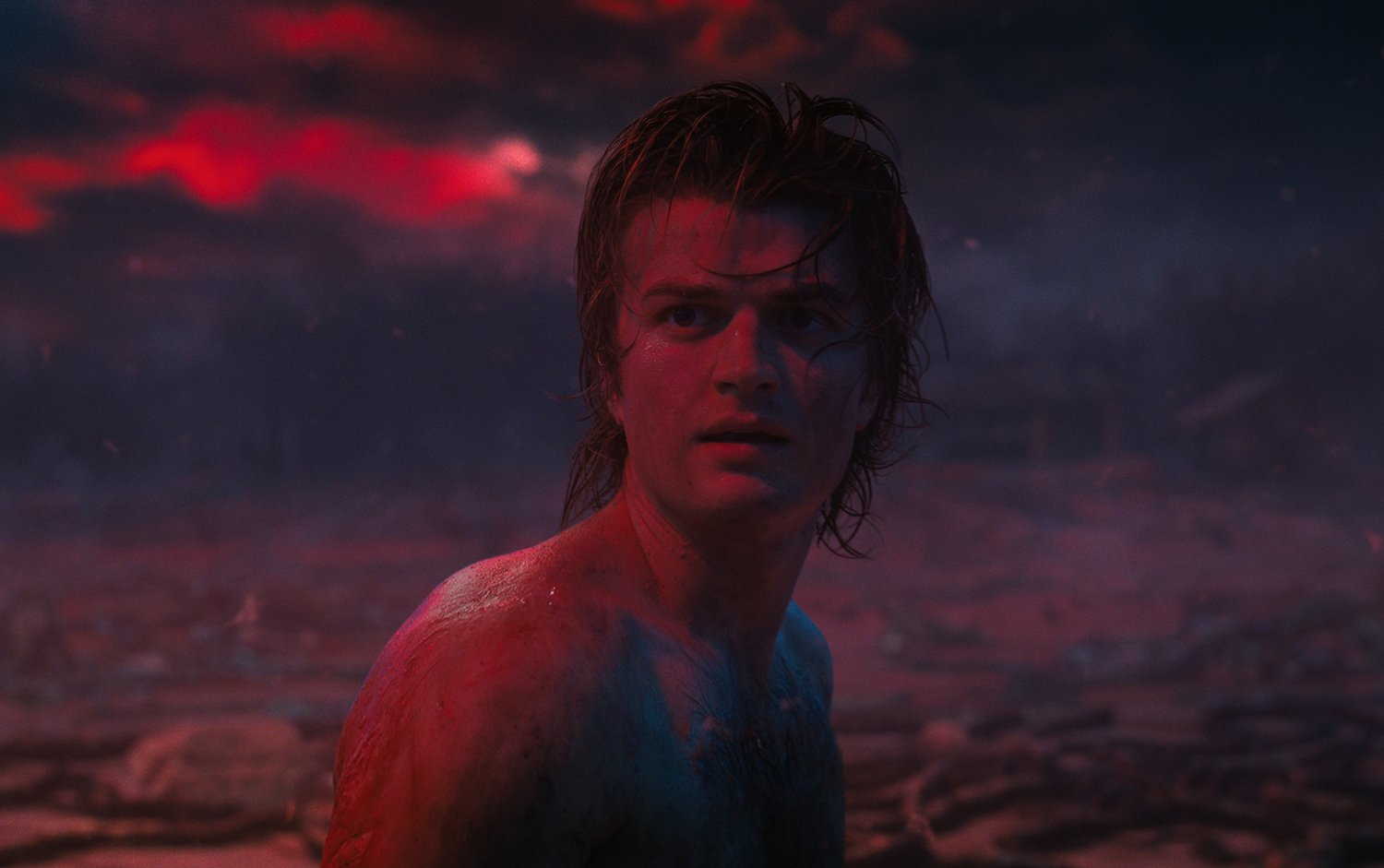 Joe Keery as Steve Harrington in Stranger Things 4.