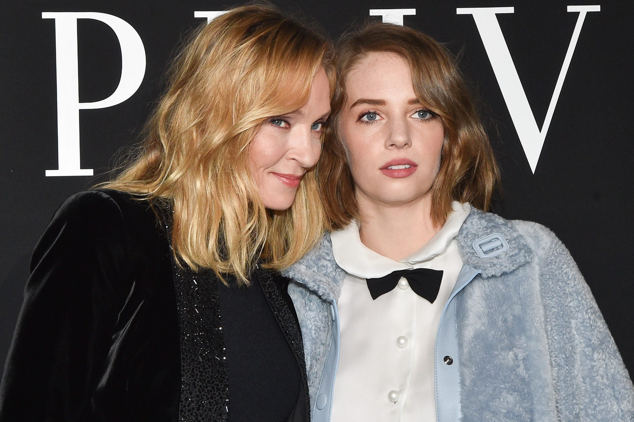 Uma Thurman and daughter Maya Hawke pose together at a 2019 event