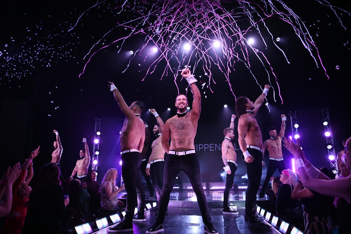 Vinny Guadagnino performing with Chippendales in Las Vegas in March 2022