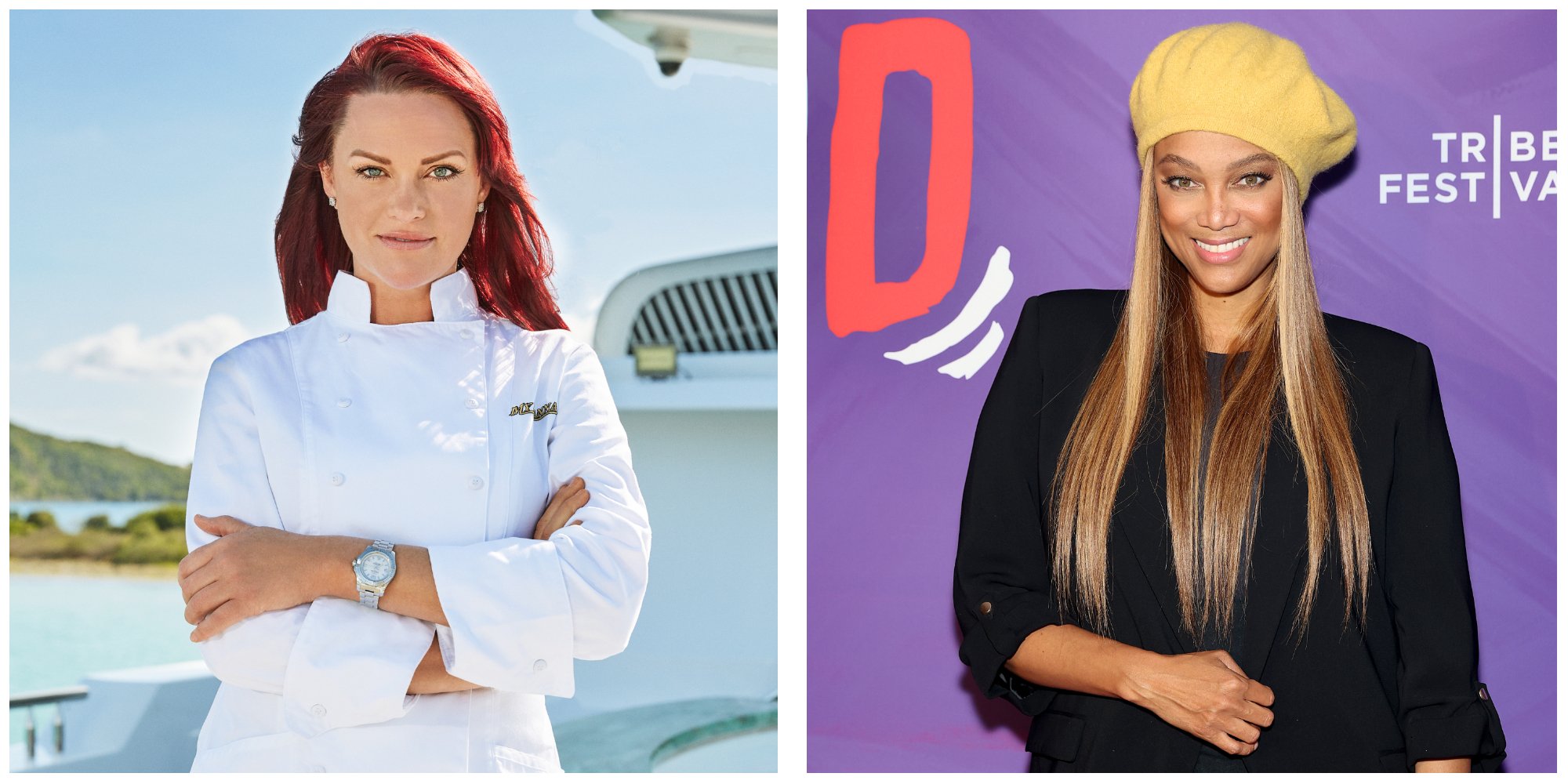 Chef Rachel Hargrove Below Deck cast photo. Tyra Banks poses for a photo during an event. 