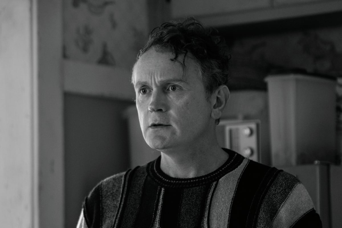 Pat Healy as Jeff in Better Call Saul Season 6 Episode 10. Jeff wears a striped sweater. 