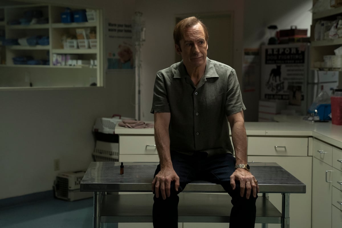'Better Call Saul': Bob Odenkirk sits on a veterinarian's exam table, after the 'messed up' opening titles introduce the show