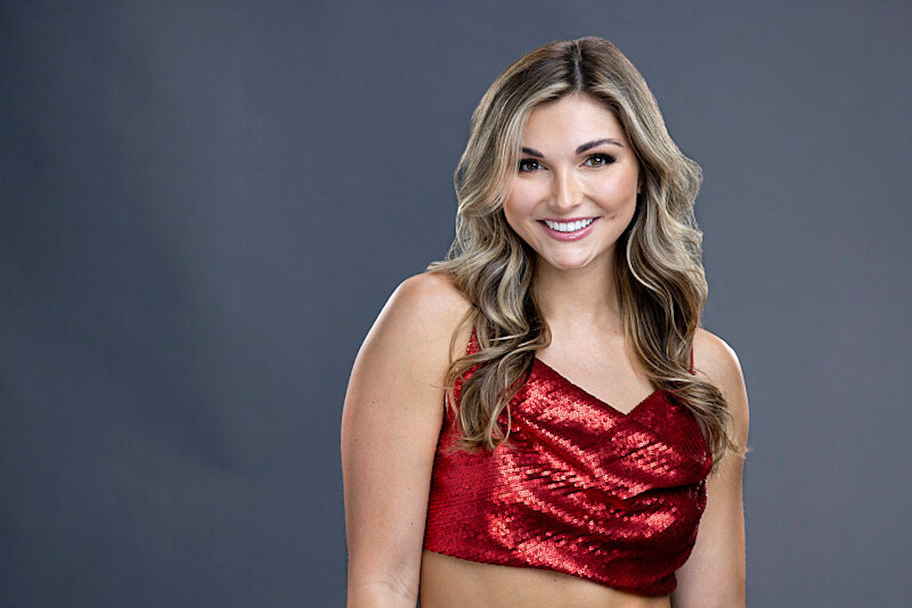 Alyssa Snider poses in a sparkly red top for 'Big Brother 24'.