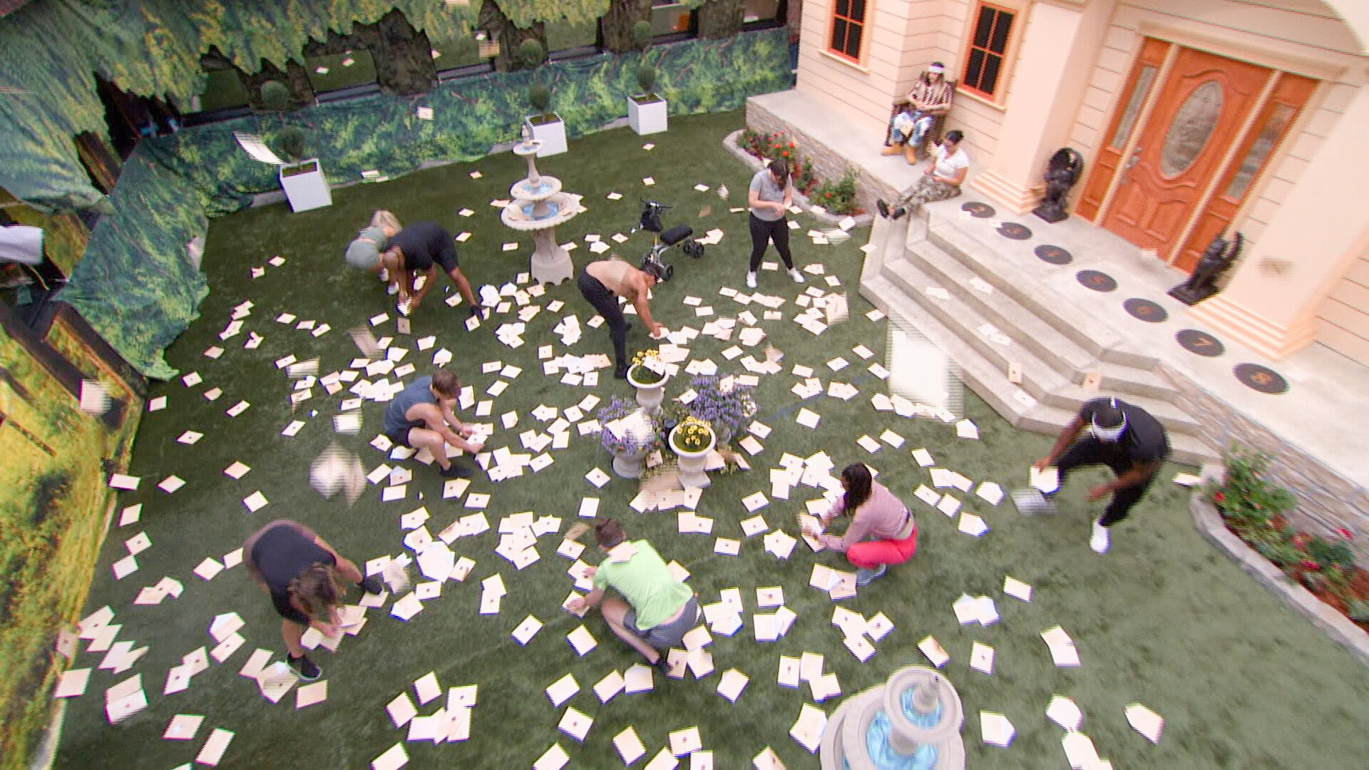 'Big Brother 24' cast grabbing envelopes on the ground during competition