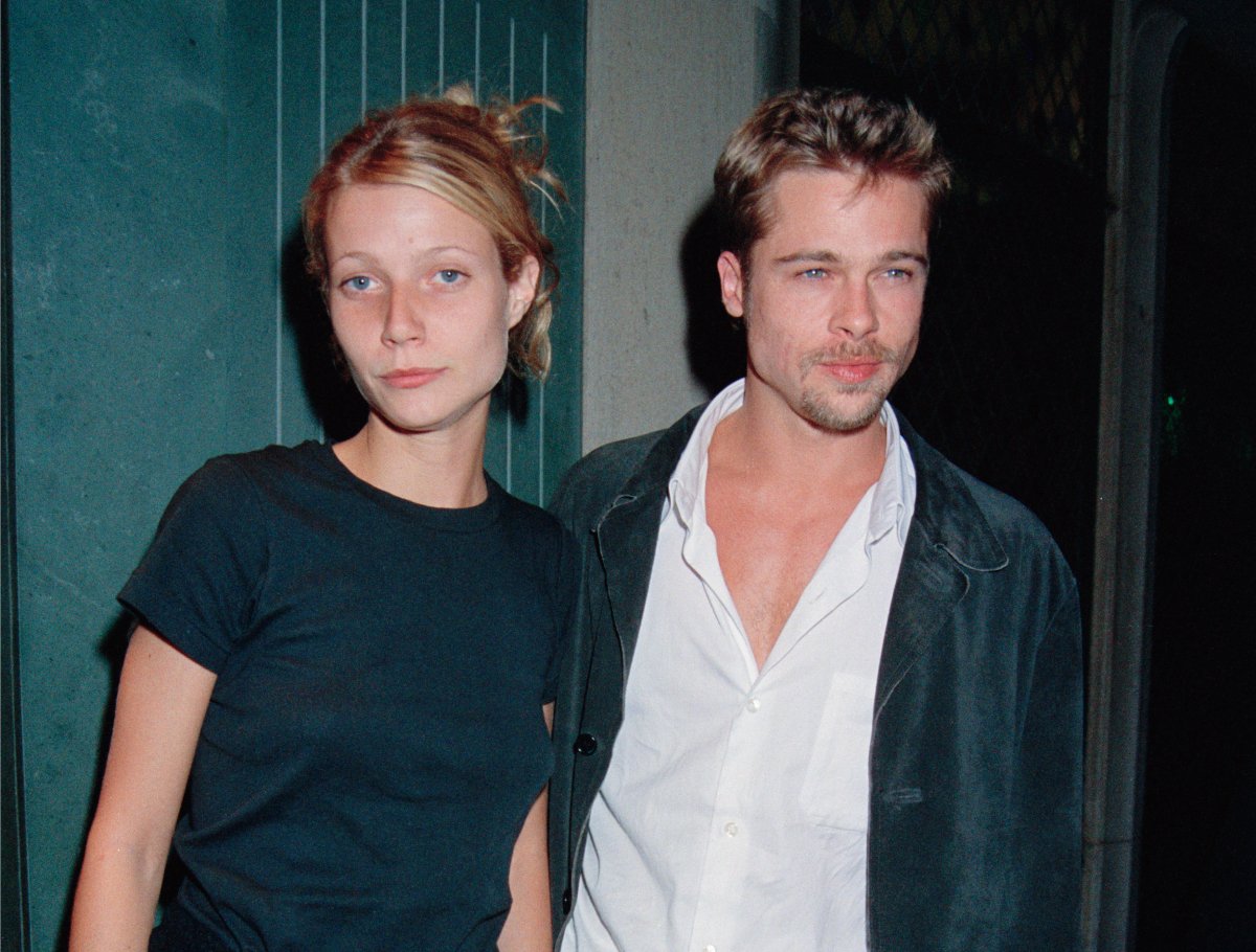 Brad Pitt and Gwyneth Paltrow at The Ivy restaurant, London, 14th August 1995.