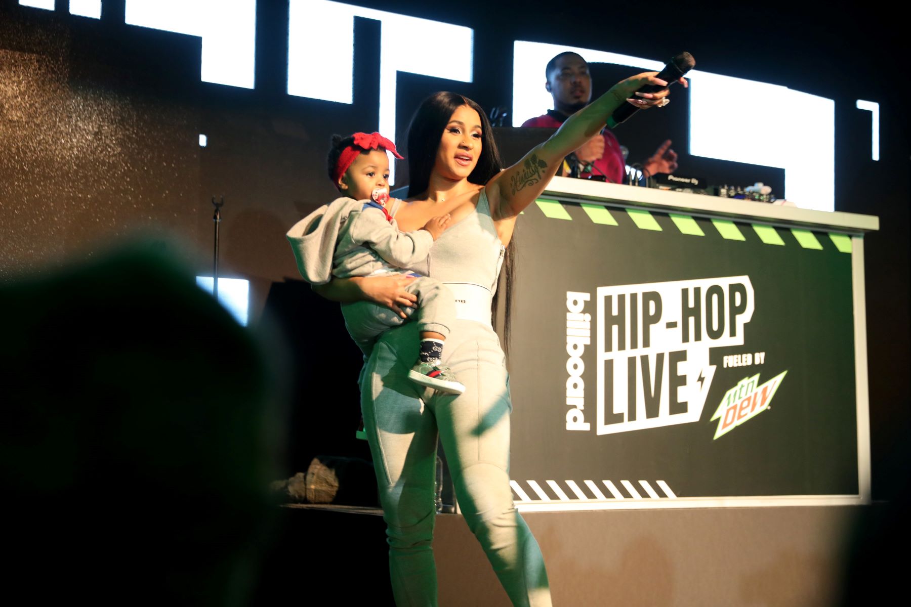 Cardi B with her baby Kulture performing at Offset In Concert at Sony Hall in New York City