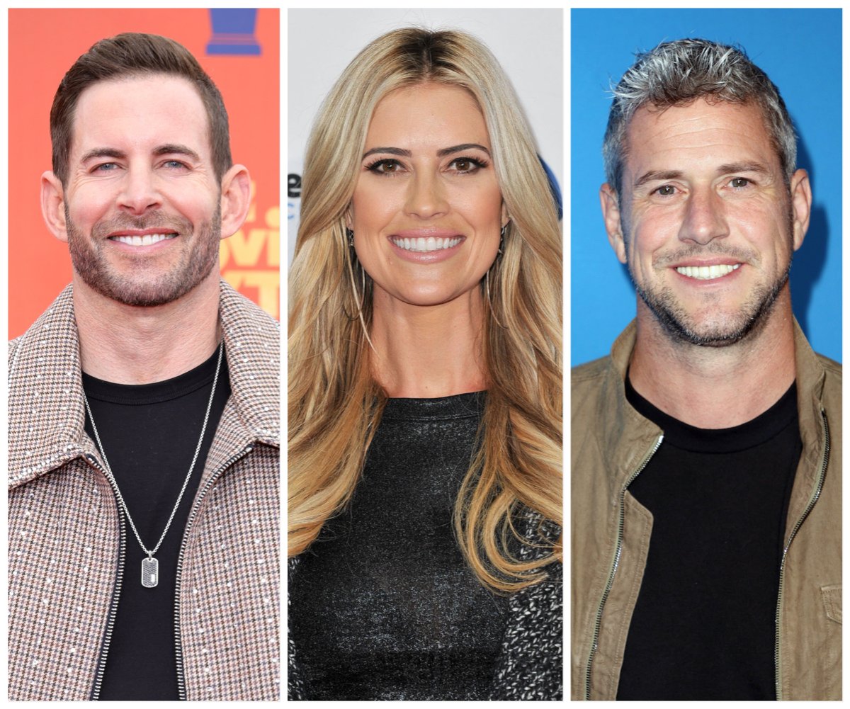 Side by side photos of Tarek El Moussa, Christina Hall, and Ant Anstead.