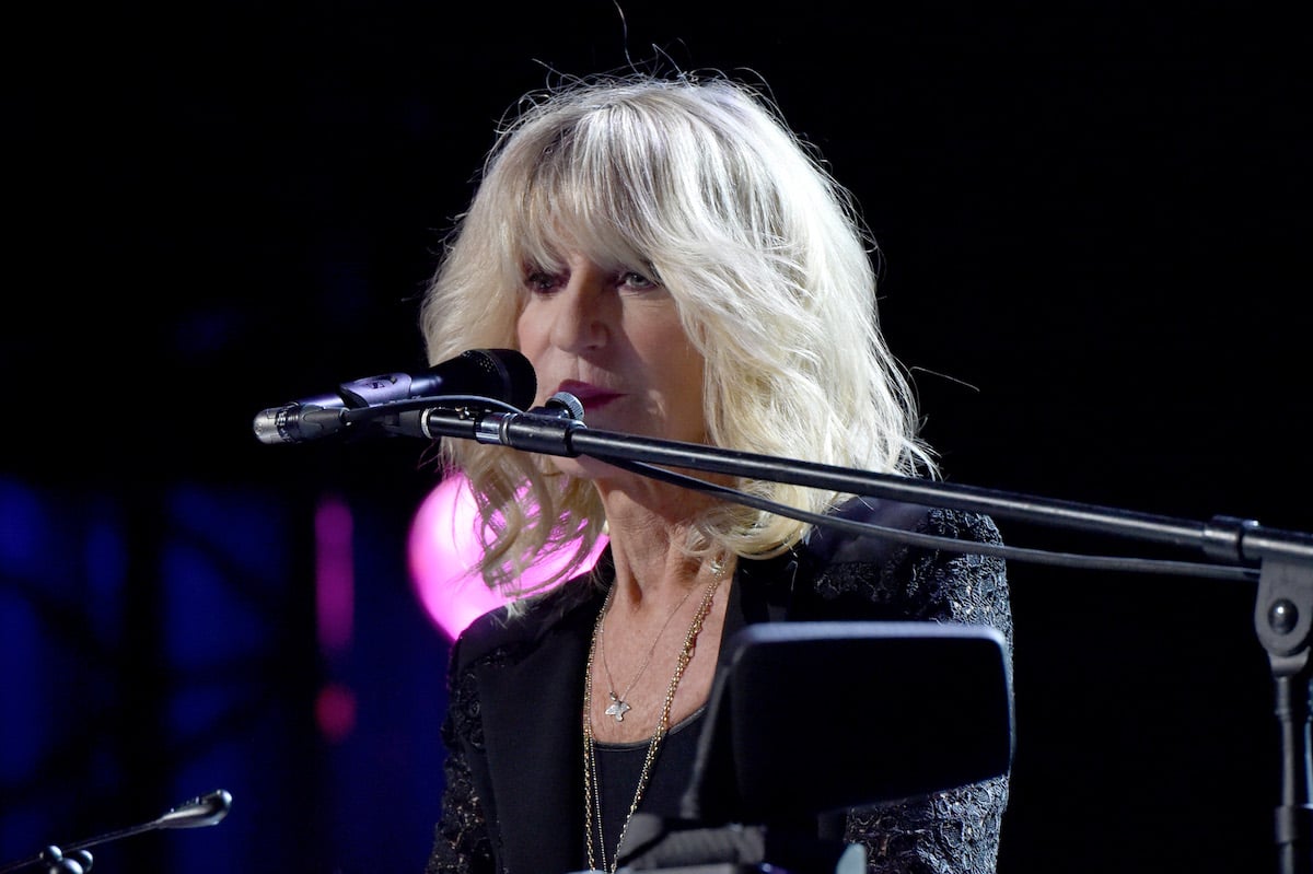 Christine McVie, who compared herself to a nun, performs on stage with Fleetwood Mac.