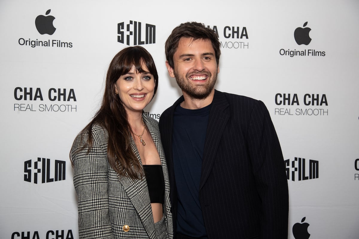 Actor Dakota Johnson and Director Cooper Raiff attend the closing night premiere of "Cha Cha Real Smooth"