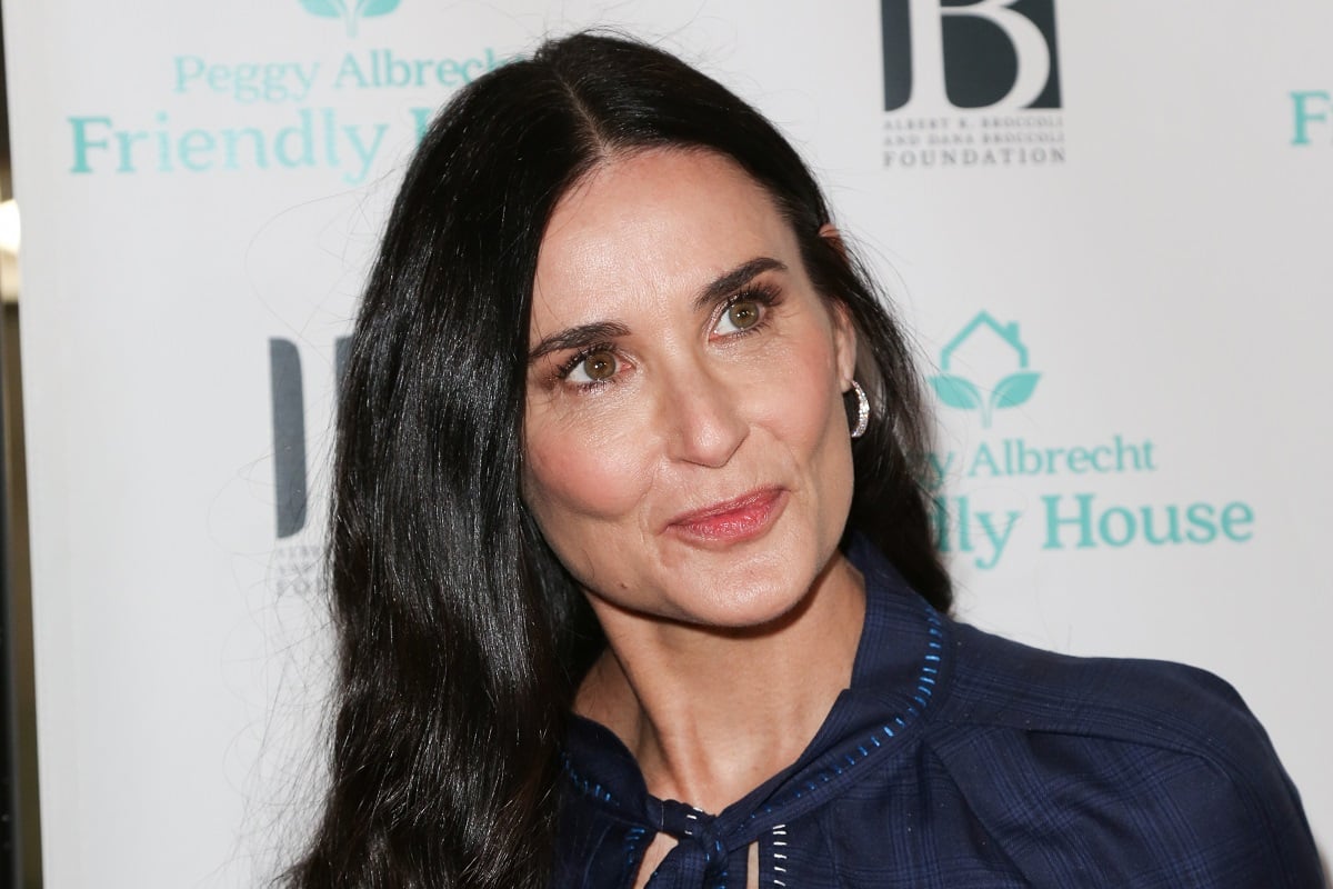 Demi Moore smirking