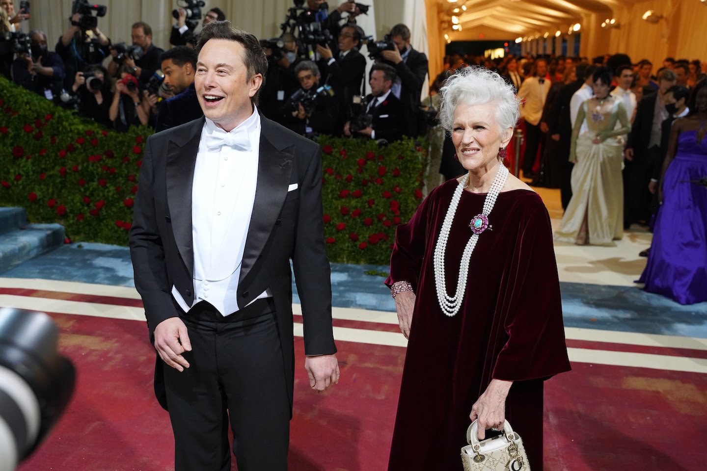 Elon Musk and Maye Musk at the MET Gala 