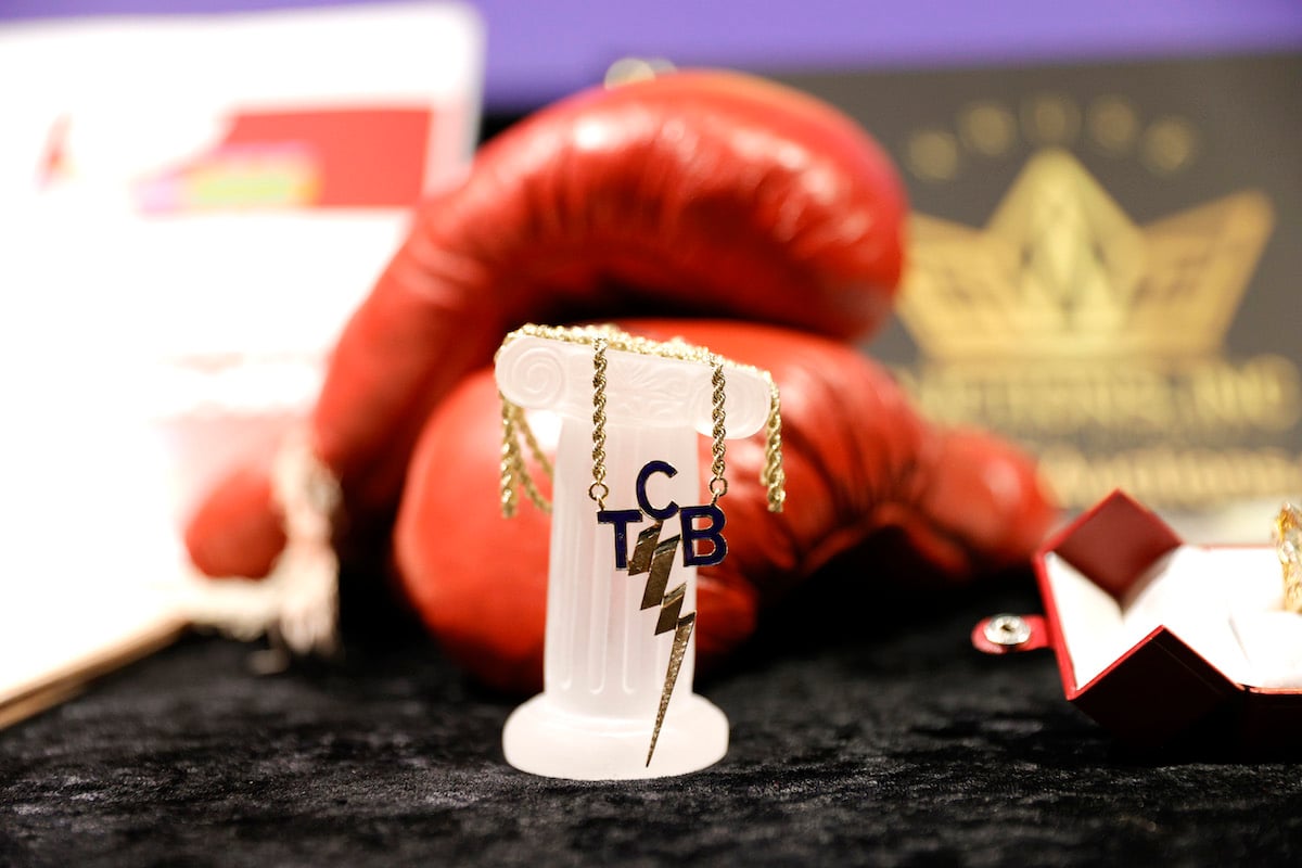 Elvis Presley's TCB 18kt Gold Necklace is on display in Nashville, Tennessee