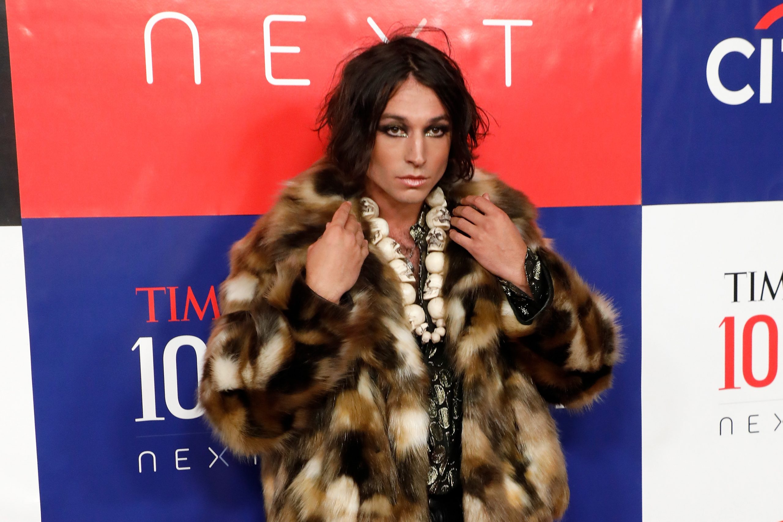 Ezra Miller attends Time 100 Next in 2019. Miller's behavior in recent years includes choking a woman at a bar, second degree assault charges in Hawaii, and a confrontation with a German woman in 2022.