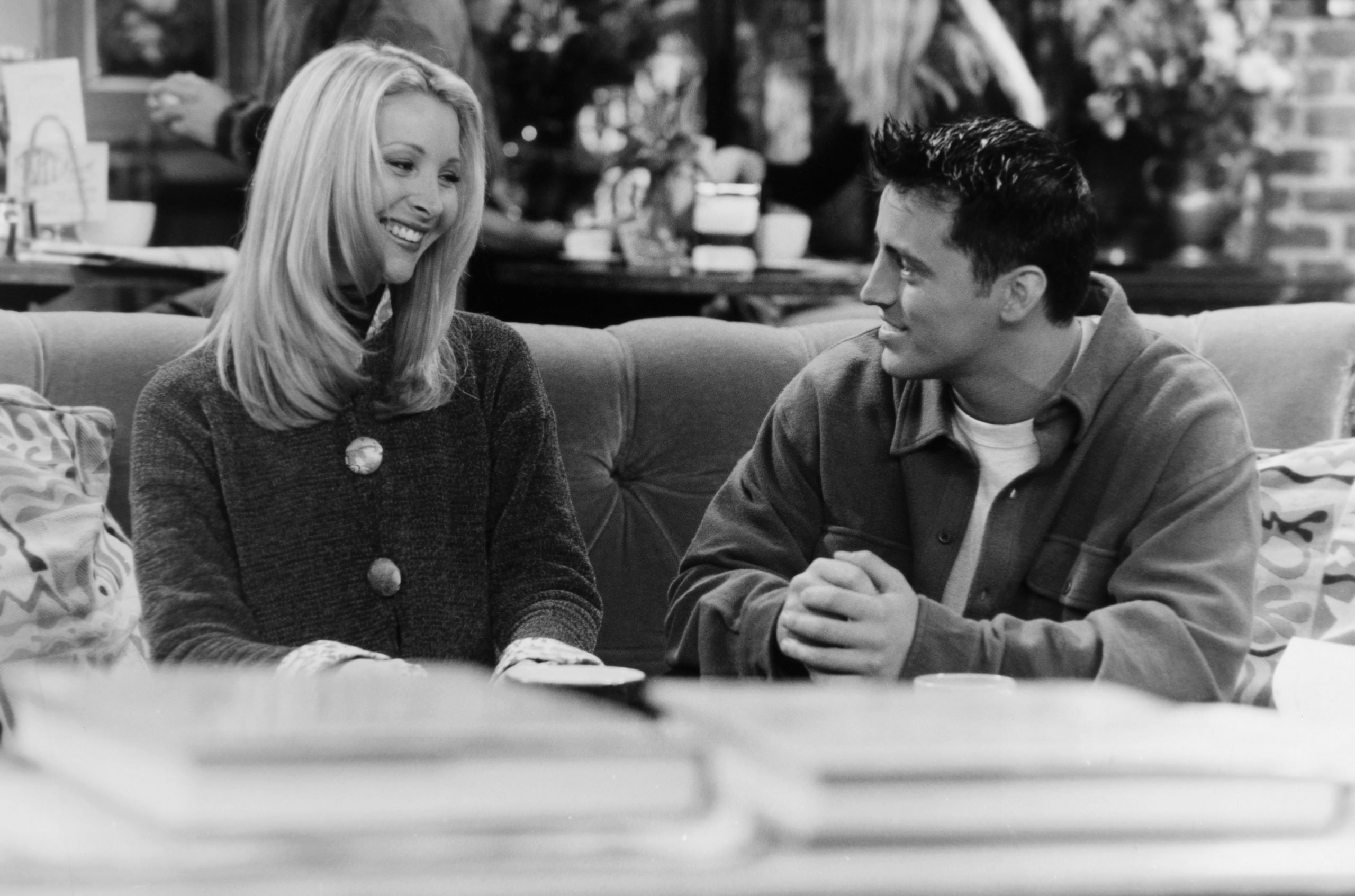 Lisa Kudrow as Phoebe Buffay and Matt LeBlanc as Joey Tribbiani in 'Friends'