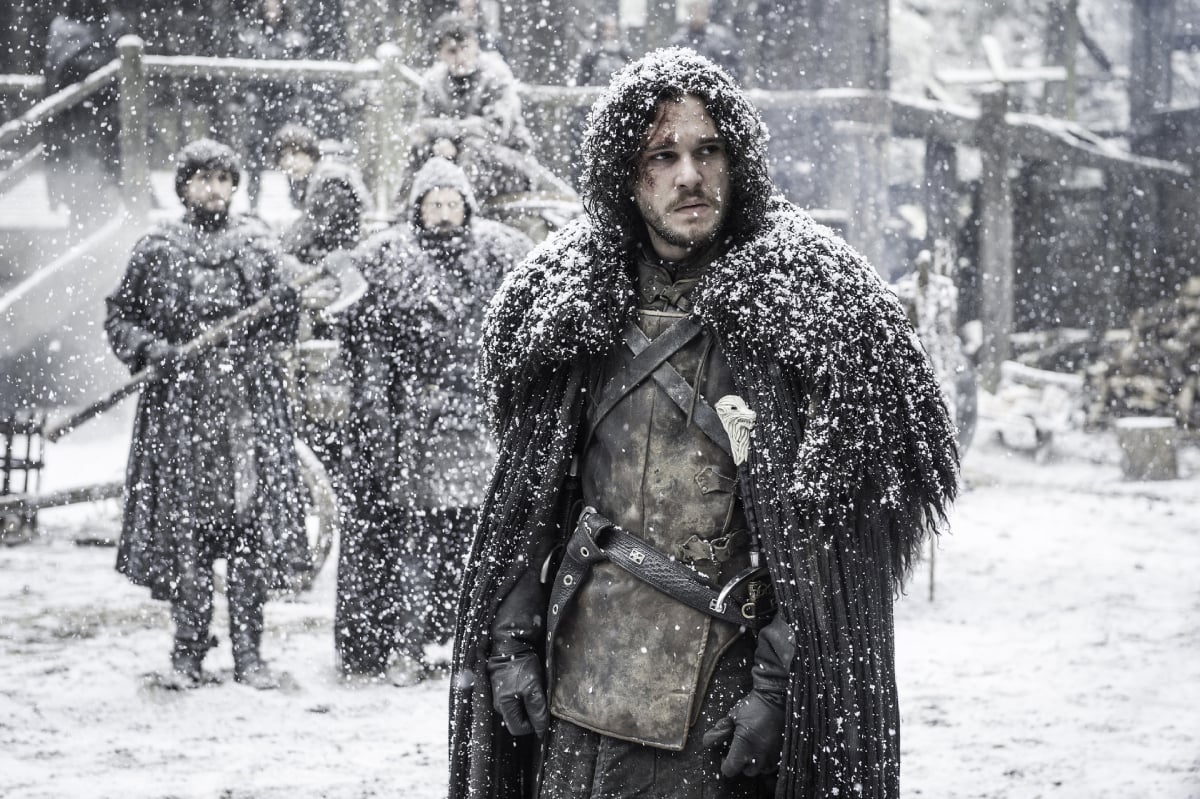 Kit Harington as Jon Snow in an image from Game of Thrones