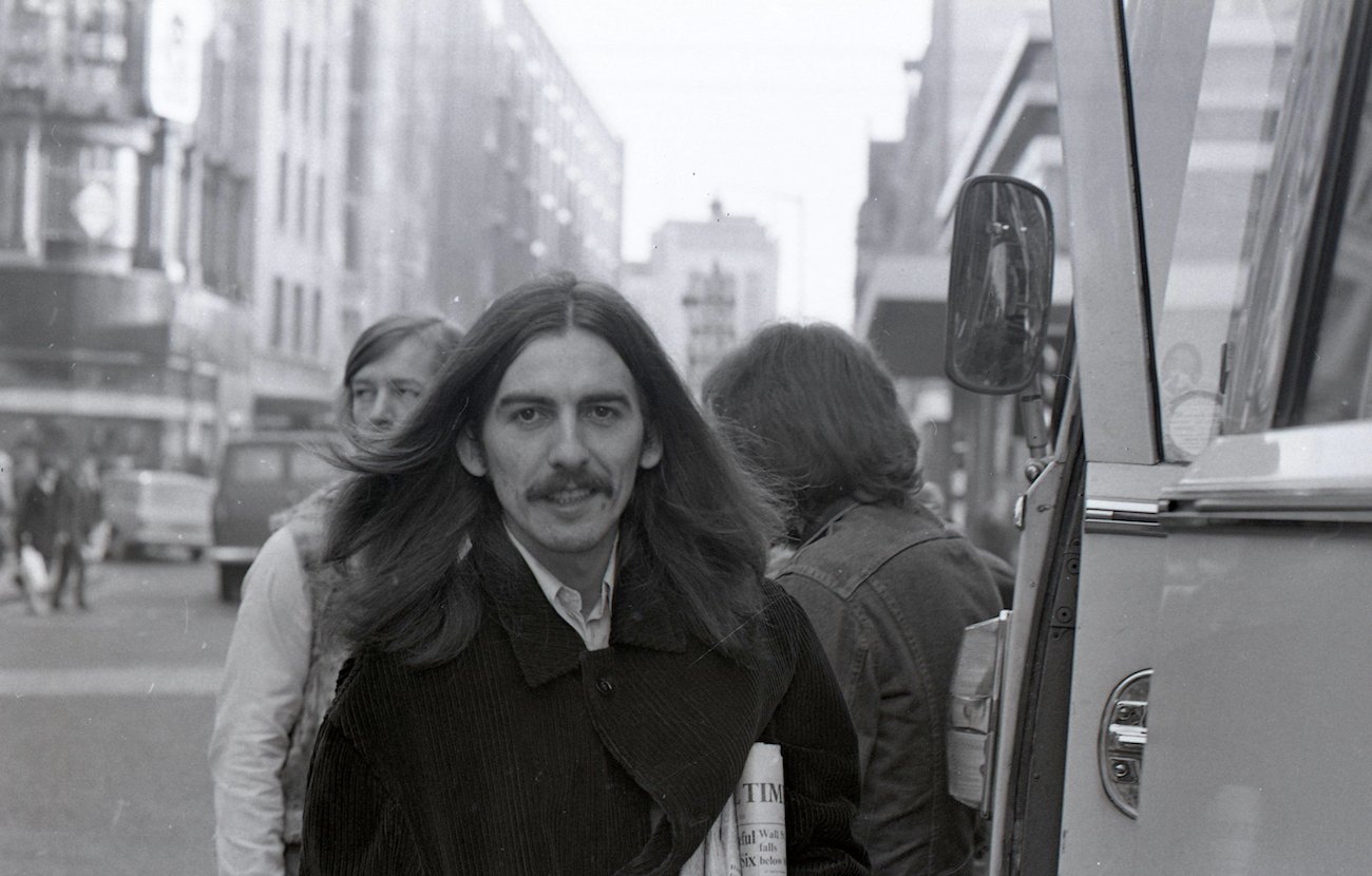 George Harrison in Birmingham, England in 1969.