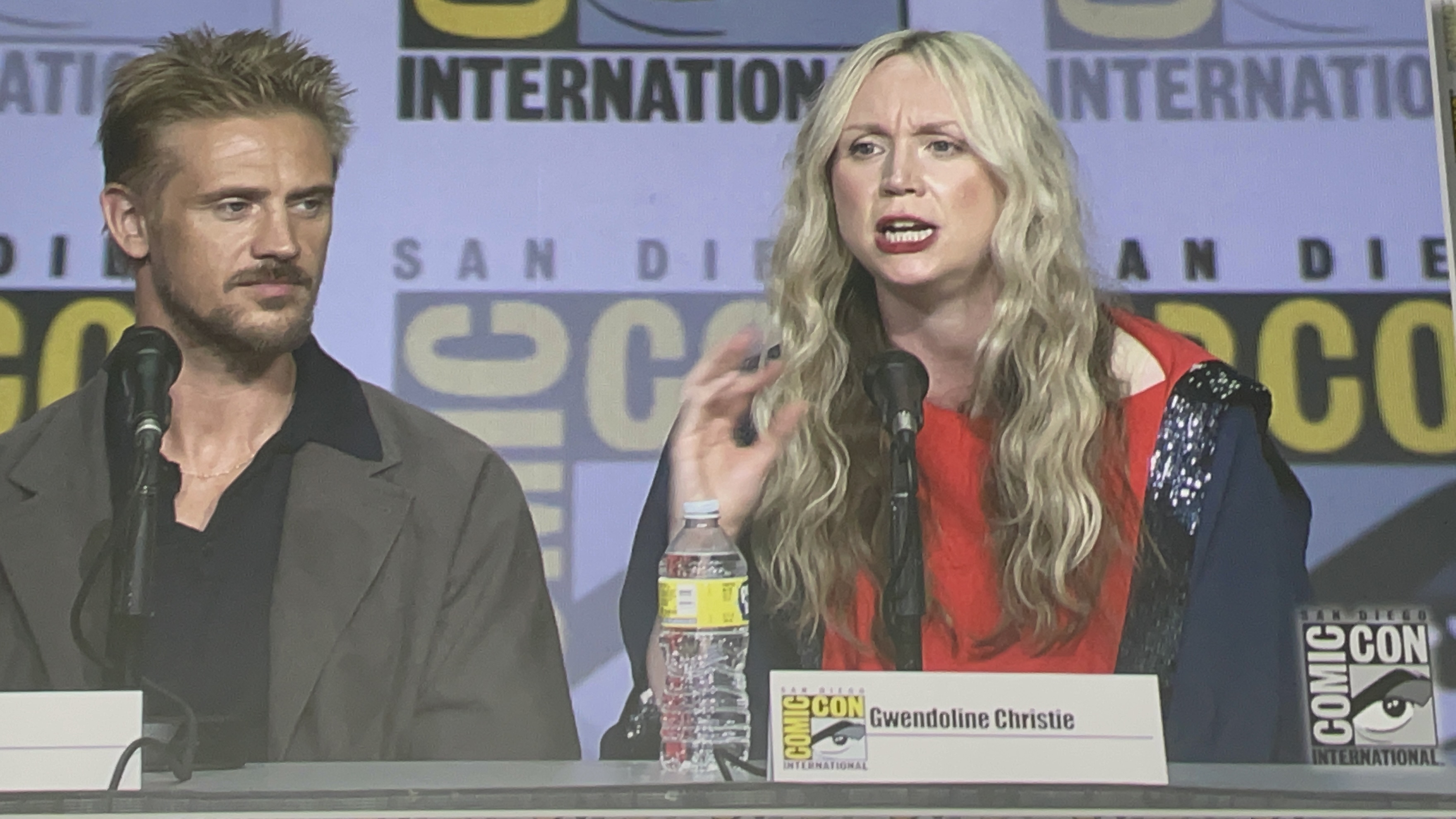 Gwendoline Christie at The Sandman panel at san Diego Conic-Con 2022