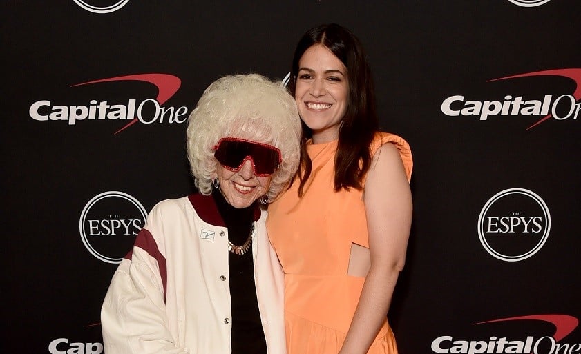 Maybelle Blair and Abbi Jacobson attend the 2022 ESPYs at Dolby Theatre on July 20, 2022. Jacobson is set to star in Amazon's 'A League of Their Own' 