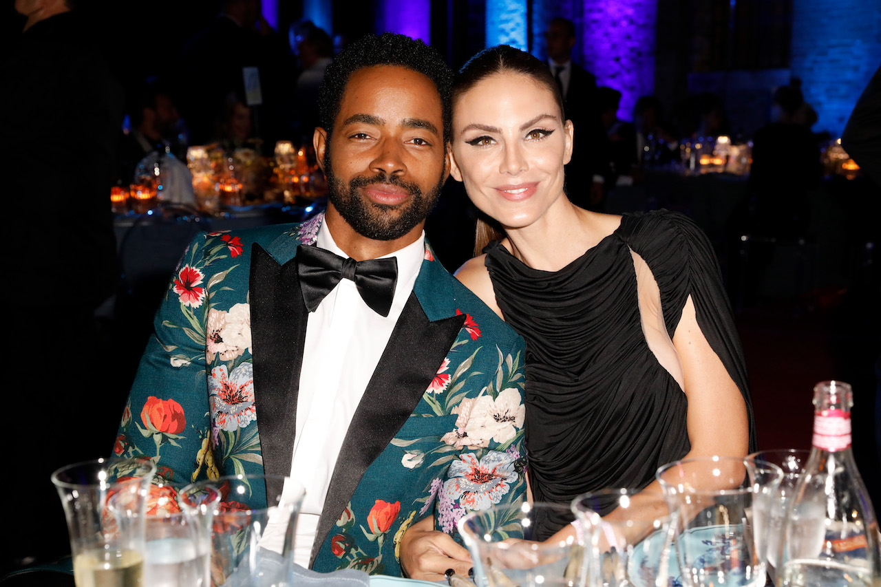 Jay Ellis and Nina Senicar pose for photo; Senicar and Ellis wed in Italy