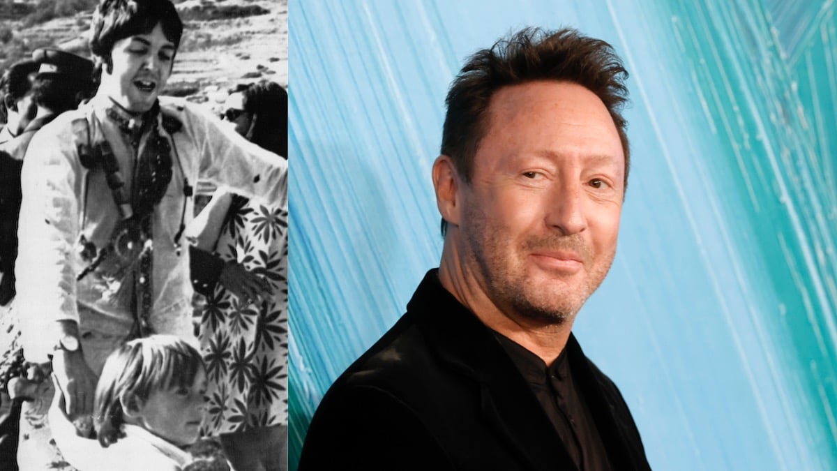 Julian Lennon and Paul McCartney, pictured on left in 1967, still keep in touch 