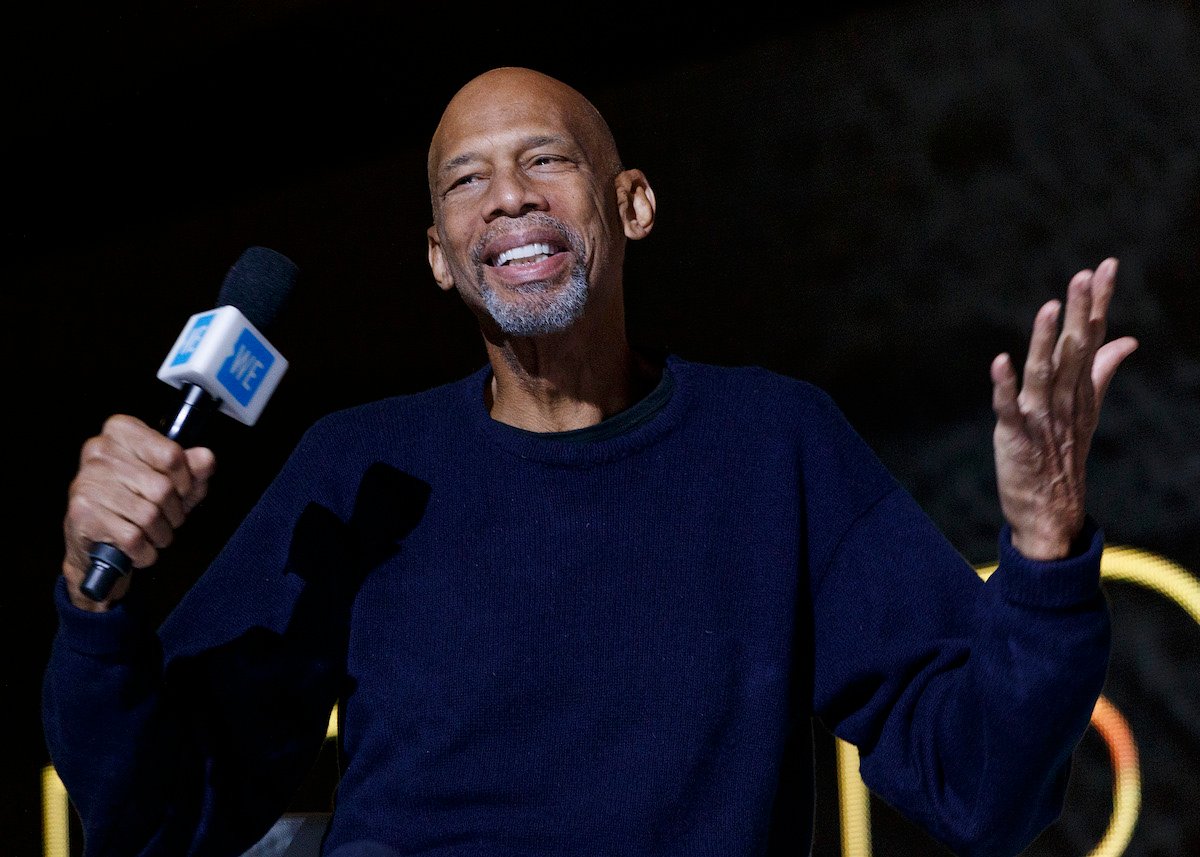 Kareem Abdul-Jabbar speaks in 2019