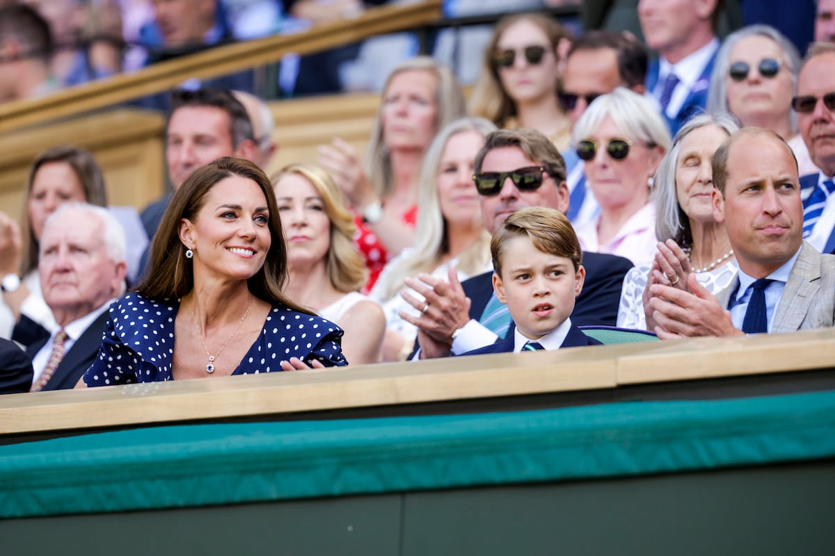 Kate Middleton, Prince George, and Prince William at Wimbledon in what a body language expert calls a 'strategic move'