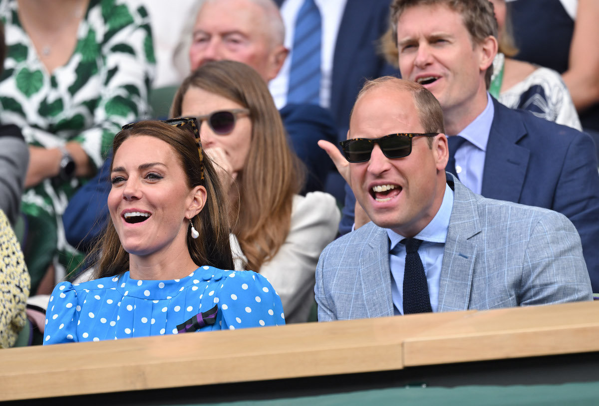 Kate Middleton and Prince William, who seemingly swore at Wimbledon, watch a tennis match