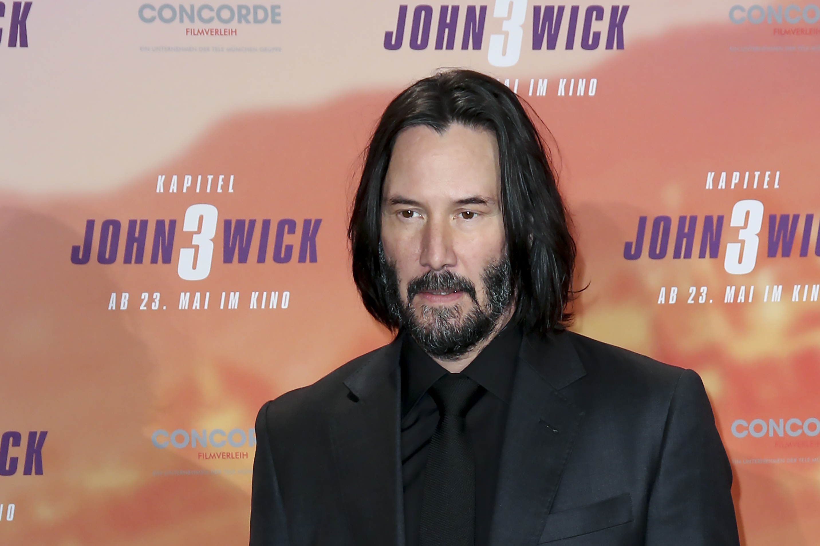 Keanu Reeves attends the photocall in Berlin for John Wick 3